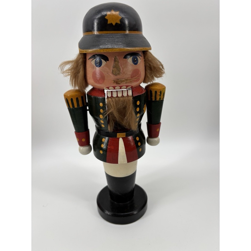 Vintage Erzgebirge? German Nutcracker Christmas Holiday Soldier Guard  9.5" Tall